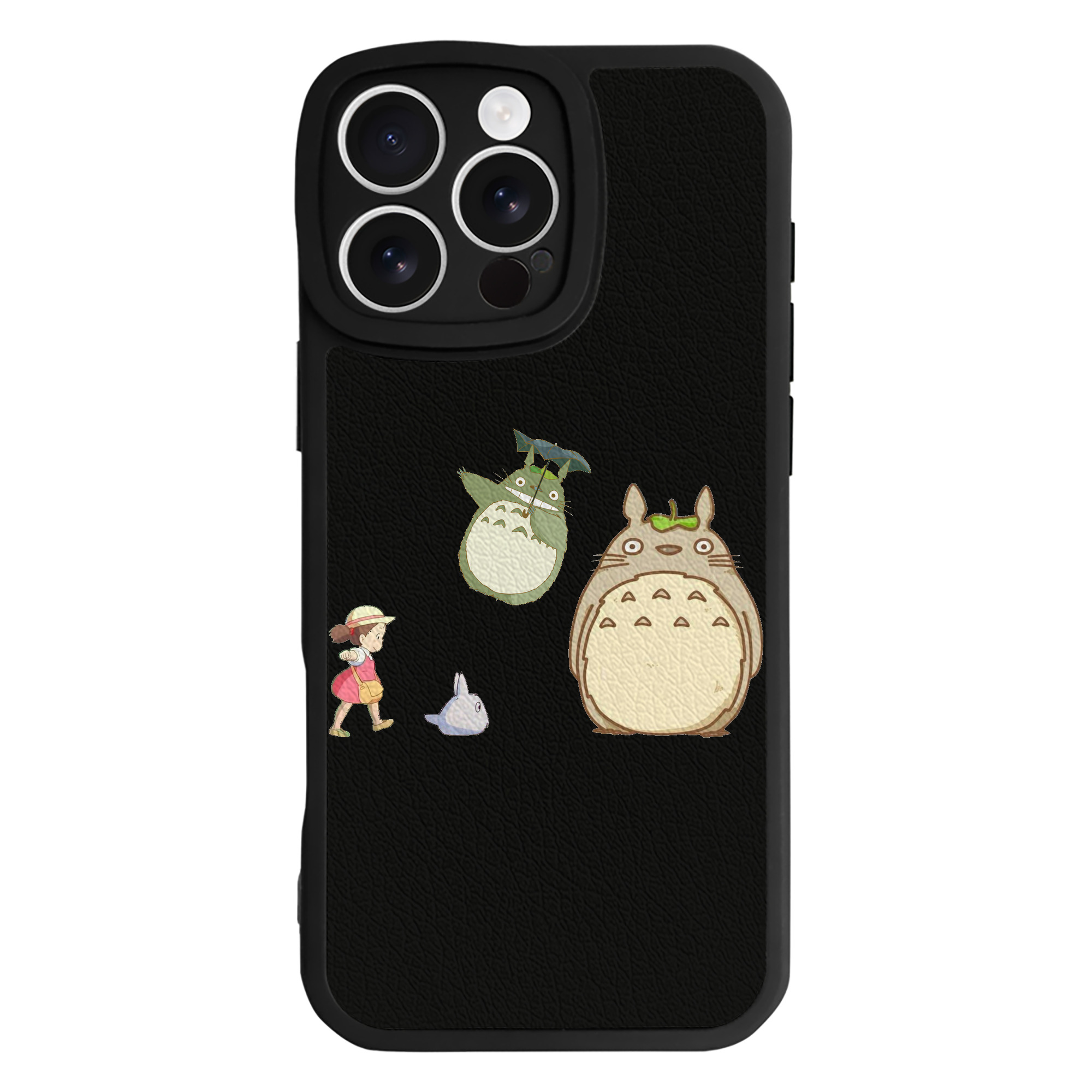 （画像用） となりのトトロ 草壁メイ 草壁サツキ My Neighbor Totoro Satsuki Kusakabe Mei Kusakabe 【iPhone 16シリーズ対応】シリコンスマホケース（レザー調） 材質：シリコン